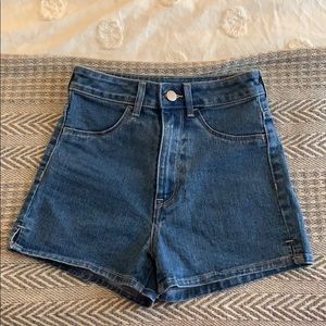 H&M high waisted denim shorts